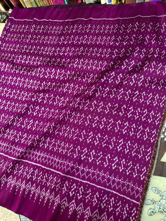 Mudmee silk skirt, real silk, 3 tako, size 1x2 meters, royal design, pinkish purple, code PCS-ST-12046620224