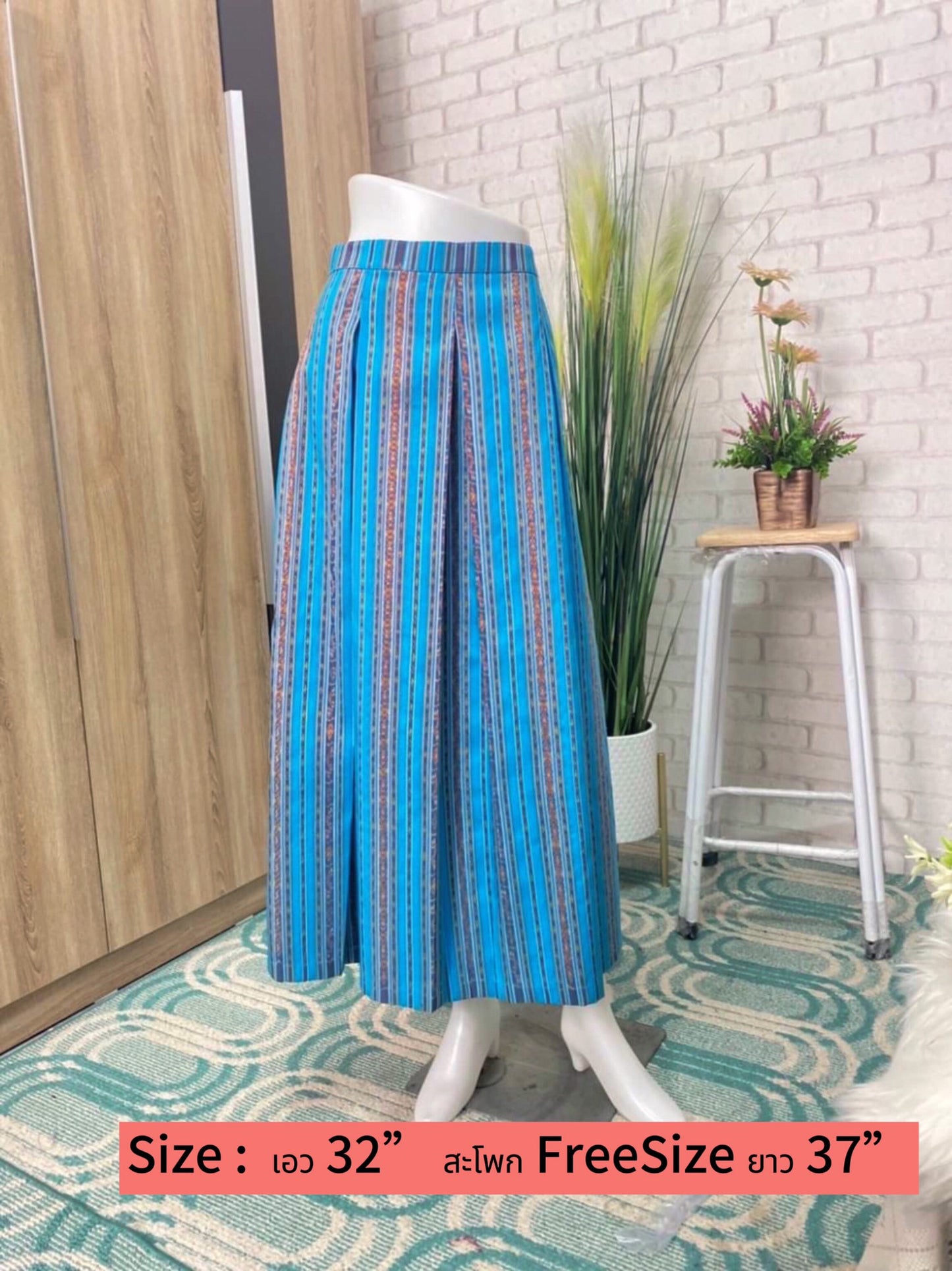 Twist pleated skirt Sewing from pure hand-woven silk, blue-gray color, code WM-PK-01226711203.