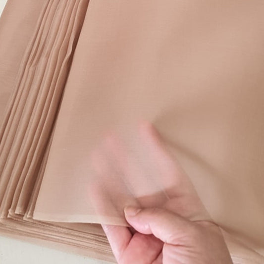 Thai Silk Organza / Sheer Silk Brown (SKU-44437)