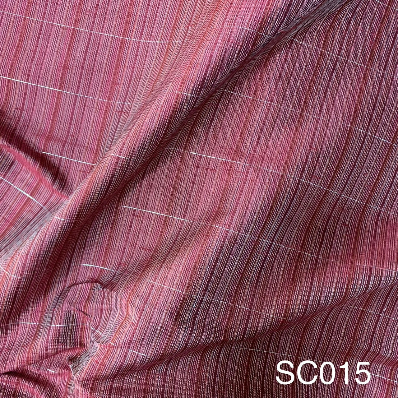 Thai Silk Striped Weave Brown Coarse texture (SKU-33410)