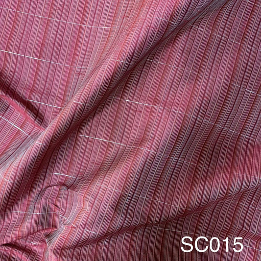 Thai Silk Striped Weave Brown Coarse texture (SKU-33410)