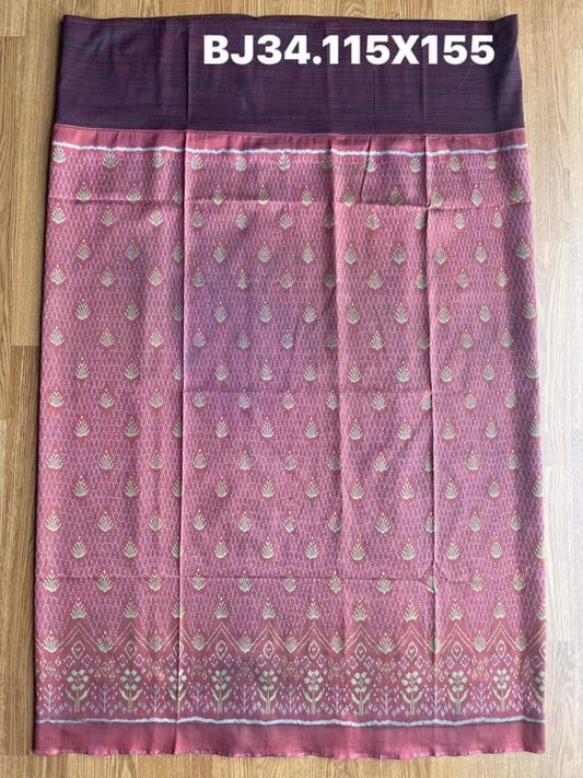 Sin, Battambang, Mai Baan Sao Mue Naturally dyed, size 115x155cm, shrimp paste pink, code N9-SIL-BJ34