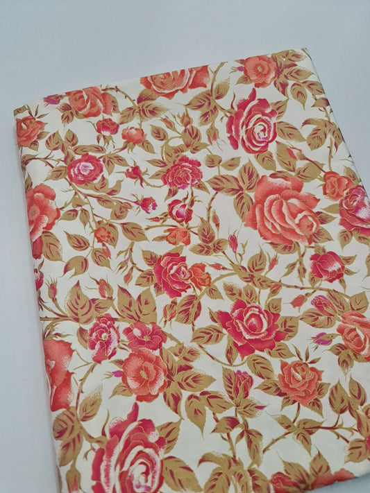 Thai Silk Printed Silk White (SKU-42162)