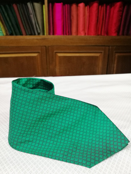 Dark green silk necktie, code NC-NY0221671157