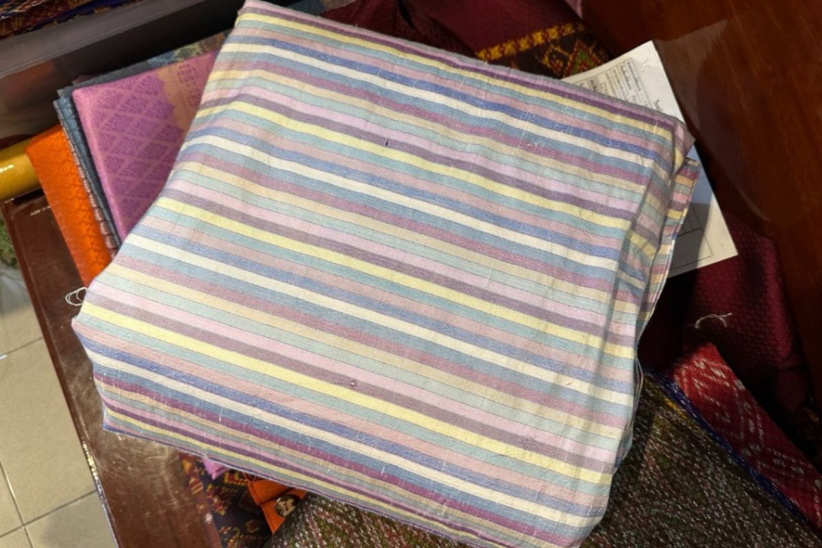 Thai Silk Checked / Plaid Weave Blue Coarse texture (SKU-17983)