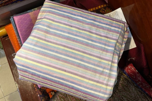 Thai Silk Checked / Plaid Weave Blue Coarse texture (SKU-17983)