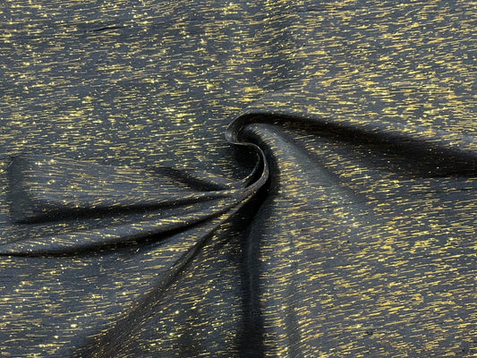 Thai Silk Plain Weave Inlaid Weave Black (SKU-42413)