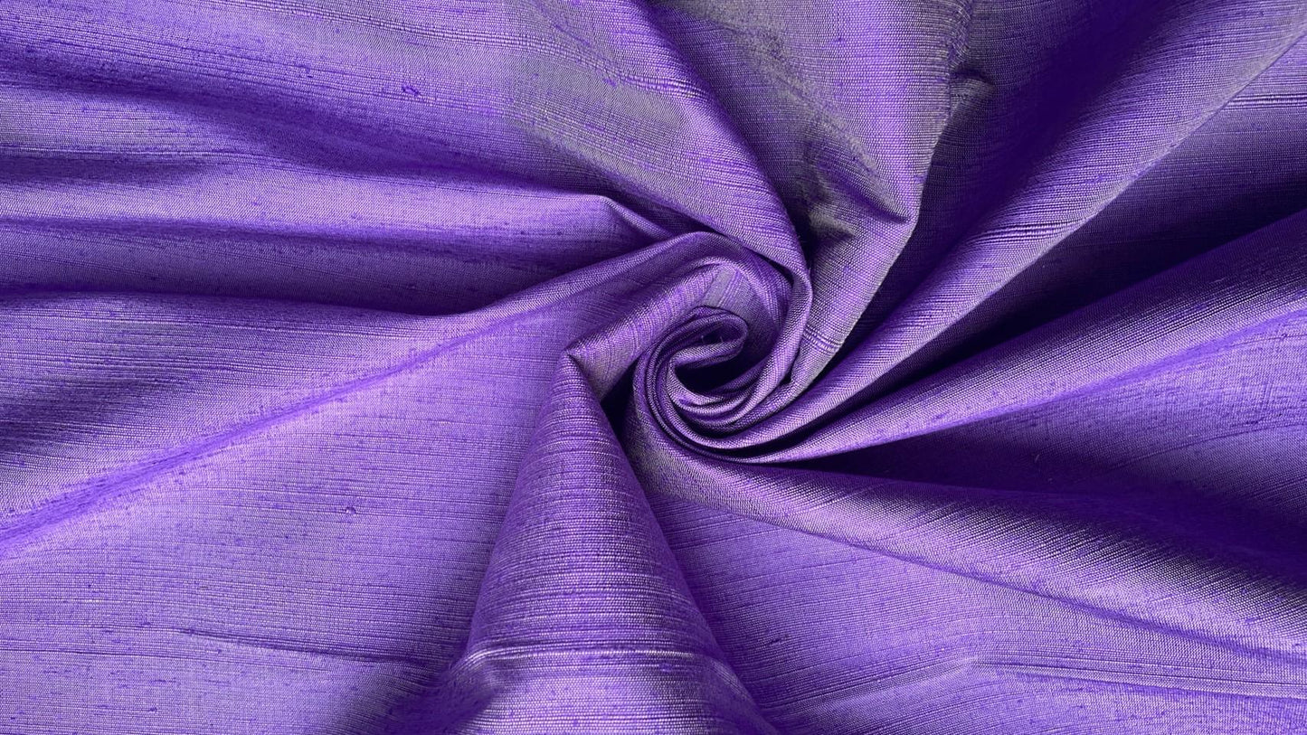 Thai Silk Plain Weave Coarse Handwoven Purple Coarse texture (SKU-44348)