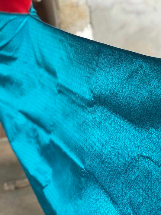 Surin silk skirt, size 1x2 meters, blue-green background, code N11-DR092566131923