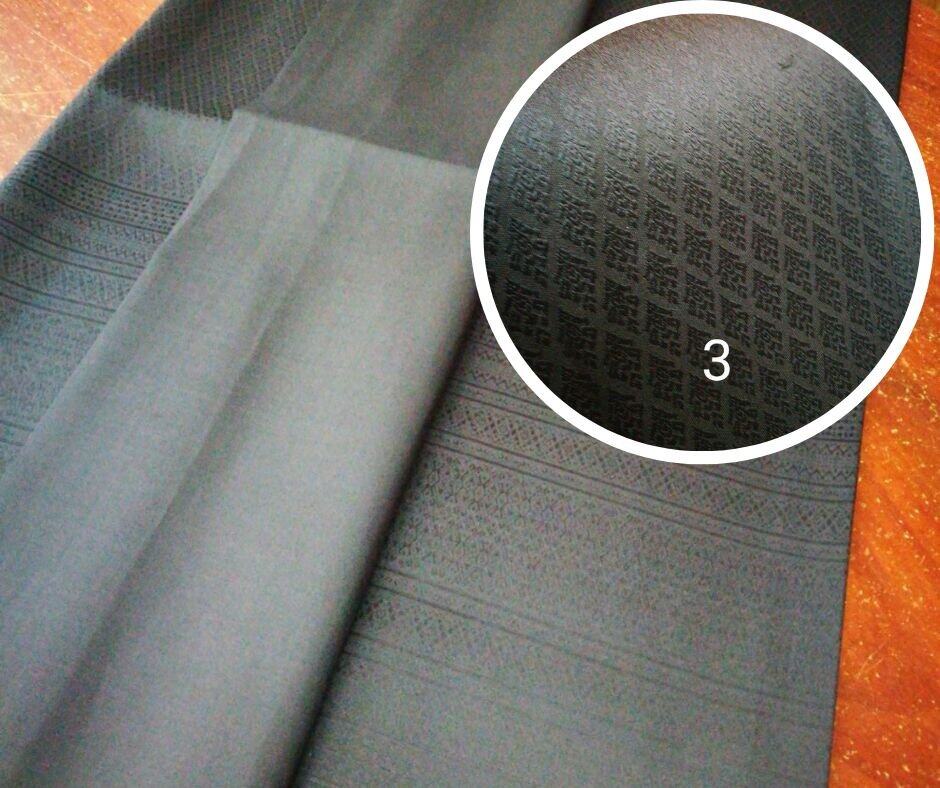 (Dress fabric) Surin silk, size 1x4 meters (pattern 2 meters + solid color 2 meters), black, code N10-NY1230653