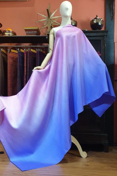 Modern solid-colored silk, 8-tako glass dok, tie-dye slide, pink-blue shades, choose size, code BT-TT0223661135