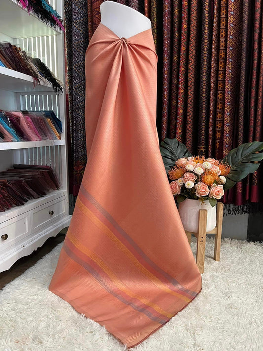 Surin silk skirt, size 1x2 meters, old rose orange background, code N11-ST08246613049