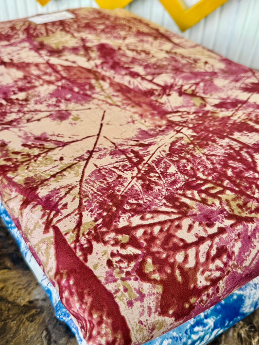 Thai Silk Printed Silk Red Coarse texture (SKU-39825)
