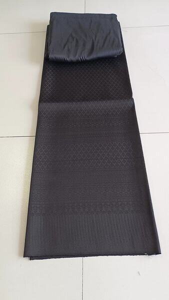 (Dress fabric) Surin silk, size 1x4 meters (pattern 2 meters + solid color 2 meters), black, code N10-ND0126665