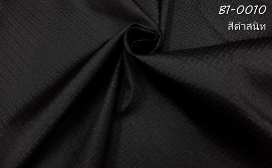 Thai Silk Plain Weave Brocade Black (SKU-28596)