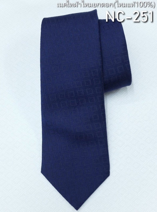 Blue silk necktie, code NC-251