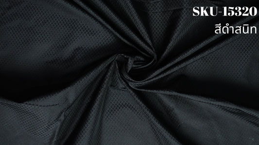 Thai Silk Plain Weave Brocade Black (SKU-15320)