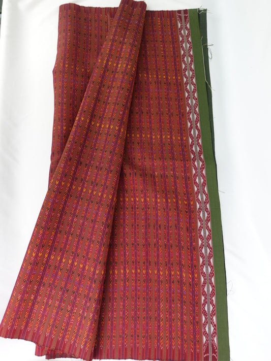 Traditional Mudmee silk skirt, size 1x2 meters, hole pattern, red background, code R1A-ST-08096713