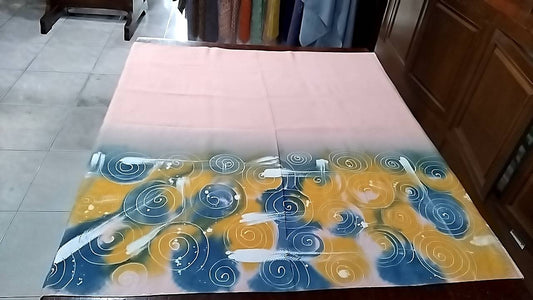 Thai Silk Batik Silk Orange (SKU-43635)