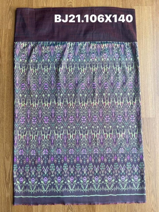 Sin, Battambang, Mai Baan Sao Mue Naturally dyed, size 106x140cm, purple-gray, code N9-SIL-BJ21