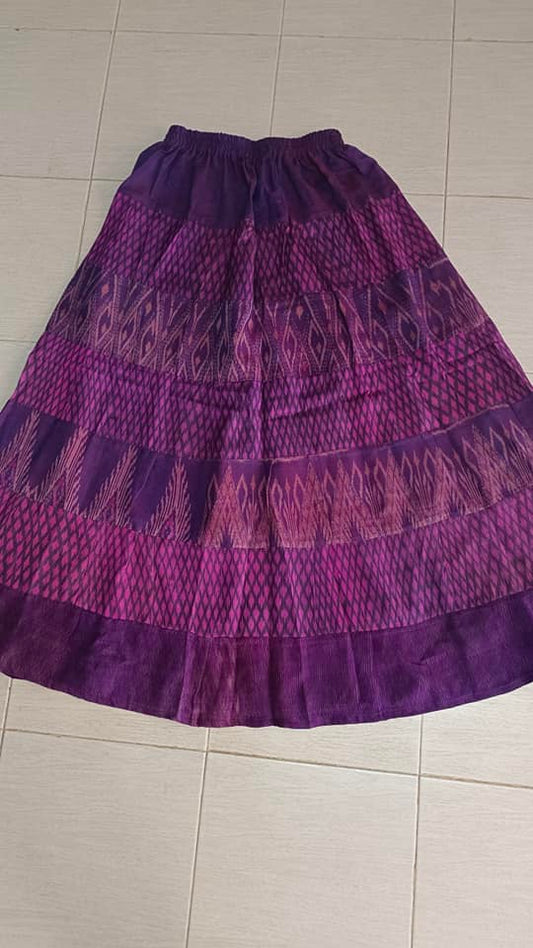 old silk skirt Sewing from pure hand-woven silk, purple, code WM-ND-05046709032.