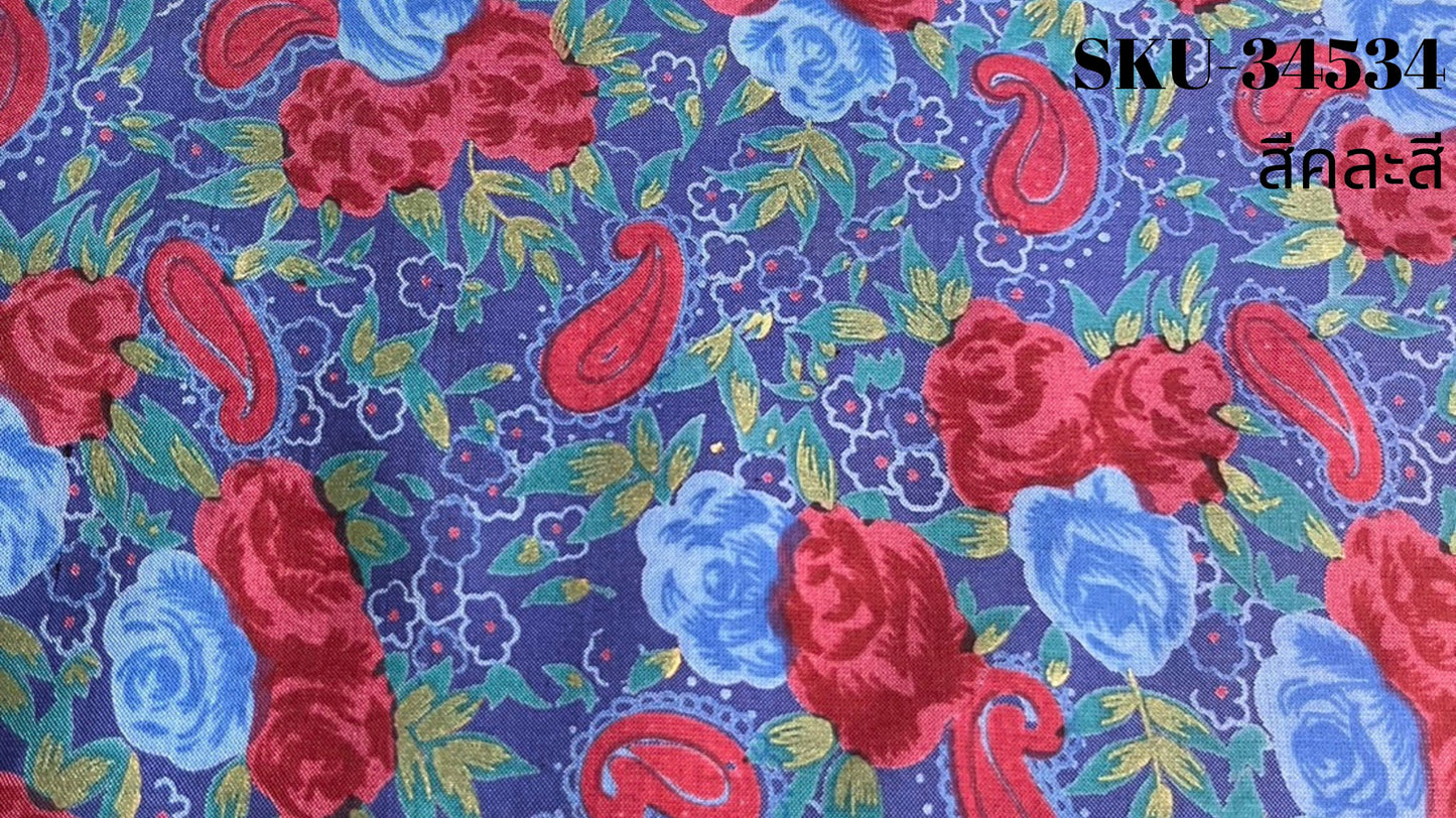 Thai Silk Printed Silk Coarse texture (SKU-34534)