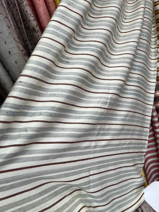 Thai Silk Stripe Pattern Gray Coarse texture (SKU-39106)