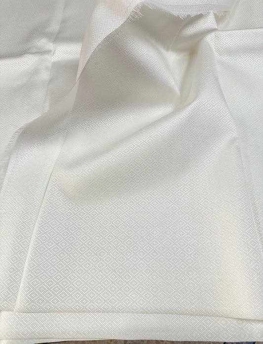 Yok Dok Luk Kaew silk, plain color, pure silk, 8 tako, white, cut and sold by the yard, code B5-1007670