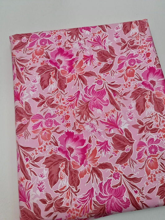 Thai Silk Printed Silk Pink (SKU-42164)